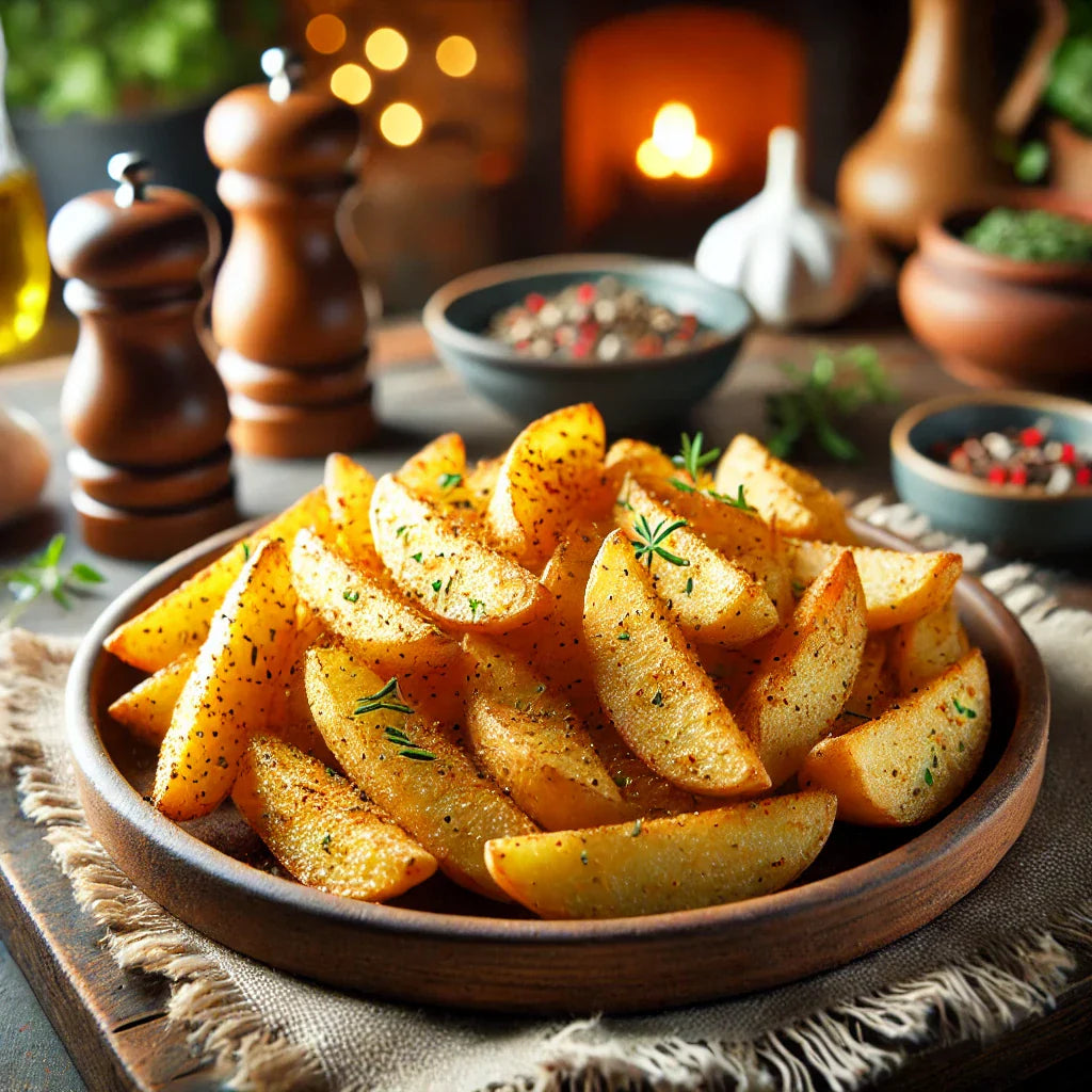 Sweet and Spicy Sweet Potato Wedges with Rollicking Buckaroo Pepper Jam Dip