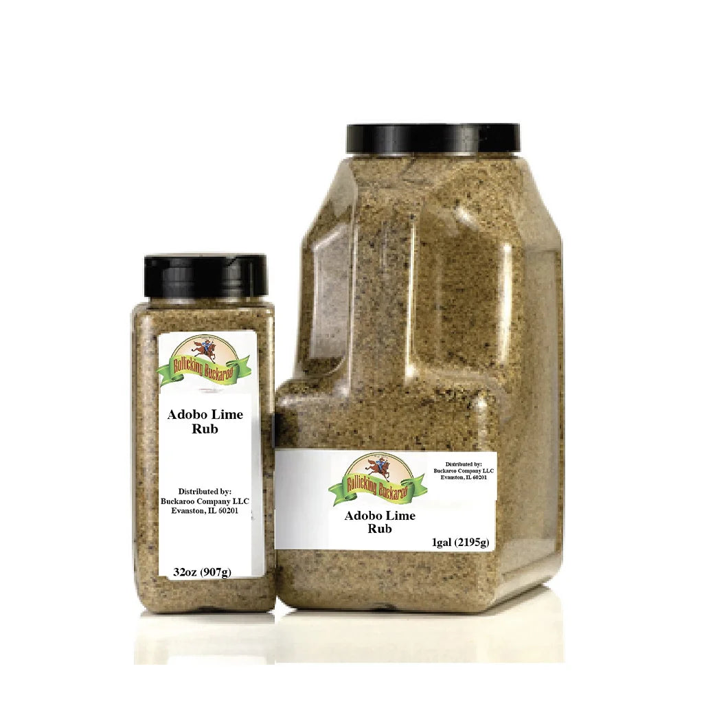 Adobe Lime Rub seasoning blends wholesale bottles from Rollicking Buckaroo