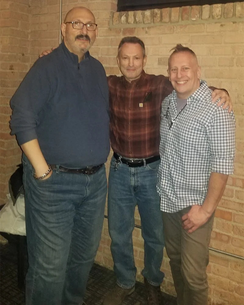 owner of Rollicking Buckaroo Michael Frustani next to friends and family