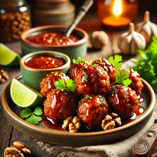 🔥 Spicy Adobo Lime Vegan Meatballs