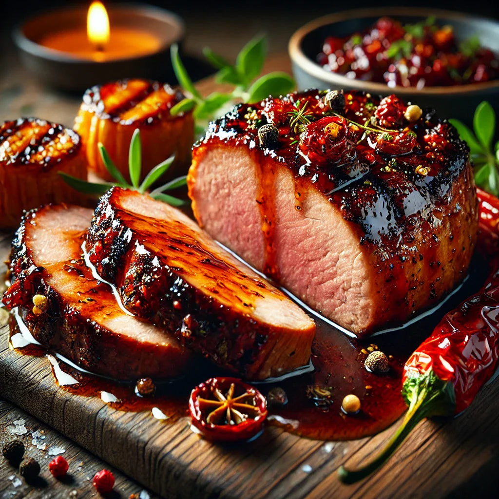 Pepper Jam Glazed Pork Tenderloin