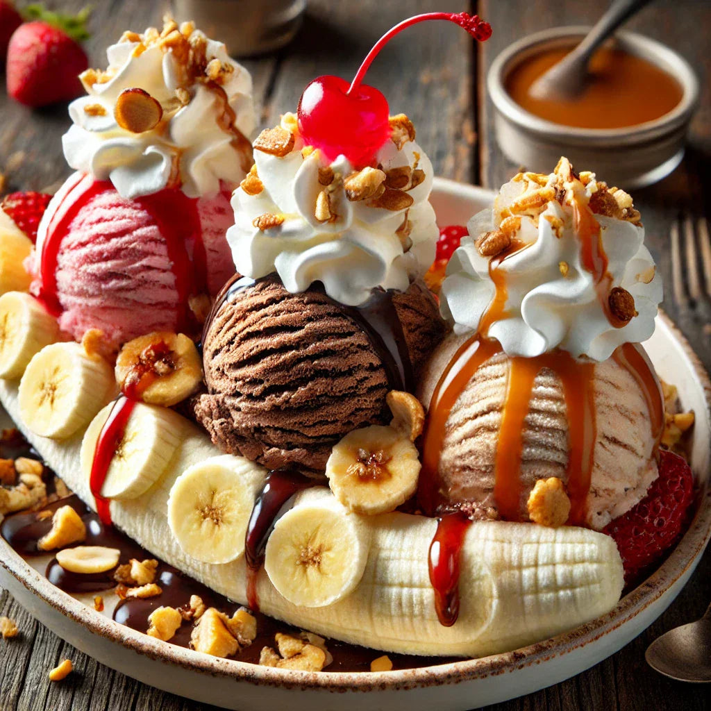 Spicy-Sweet Buckaroo Banana Split 🍌🔥🍨