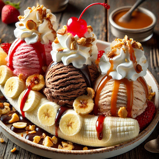 Spicy-Sweet Buckaroo Banana Split 🍌🔥🍨