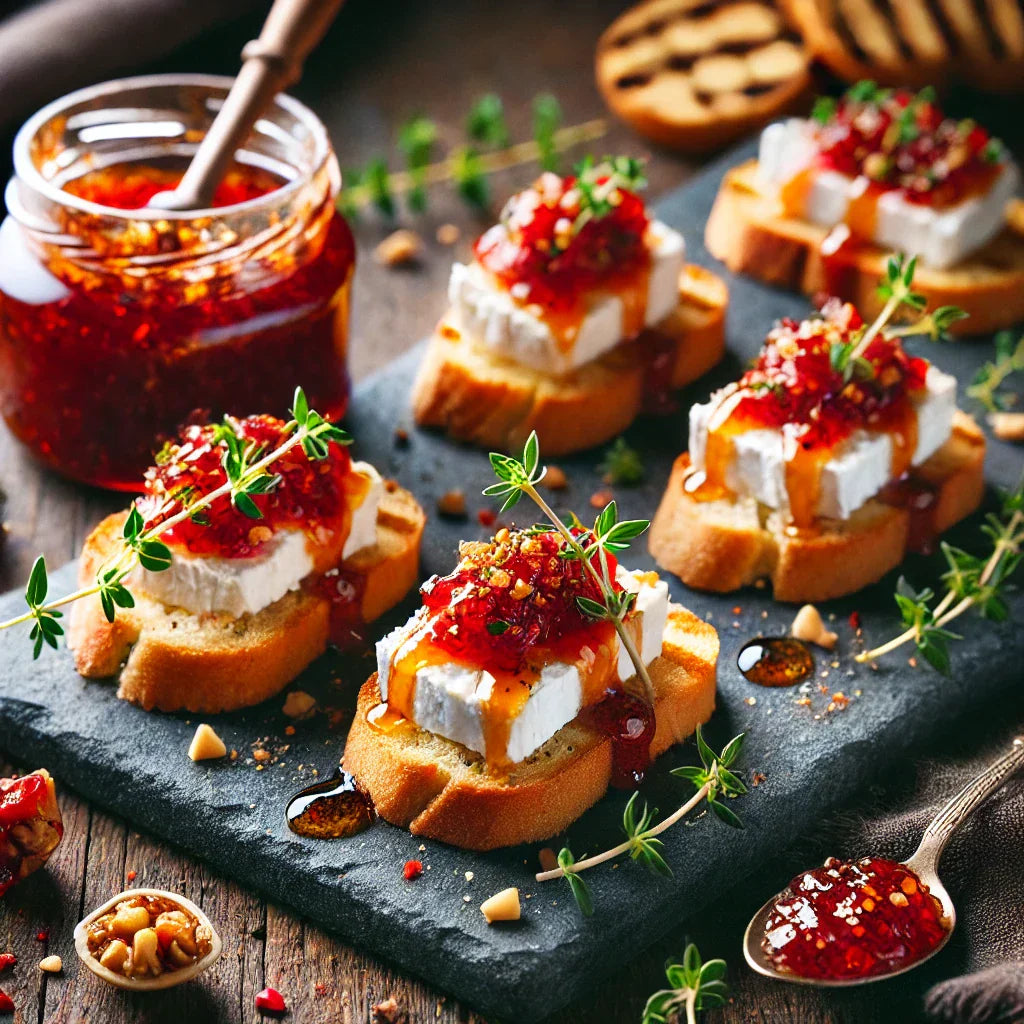 Sweet & Spicy Buckaroo Crostini
