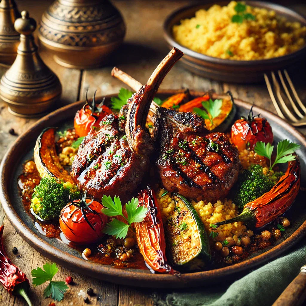 Spicy Moroccan-Inspired Grilled Lamb Chops 🍖🔥