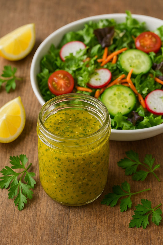 🌿 Rollicking Buckaroo Garlic & Herb Garden Dressing