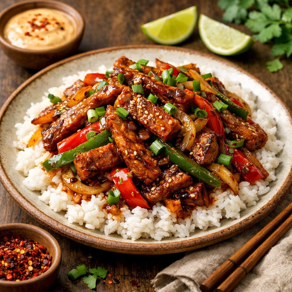 Kickin’ Seitan Skillet (Vegan Chicken-Style)