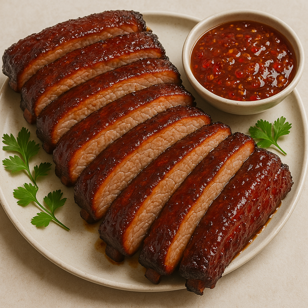 Smoked Pork Ribs with Rollicking Buckaroo Pepper Jam Glaze