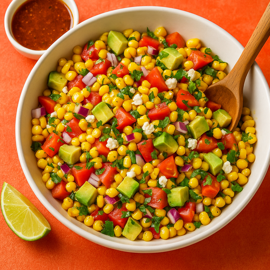 🌽 Vibrant Grilled Corn Salad with Rollicking Buckaroo Pepper Jam Vinaigrette