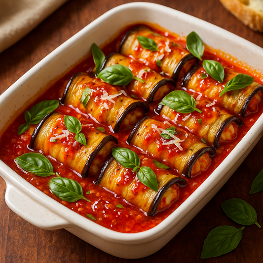 🍆 Eggplant Involtini with Pepper Jam Glaze