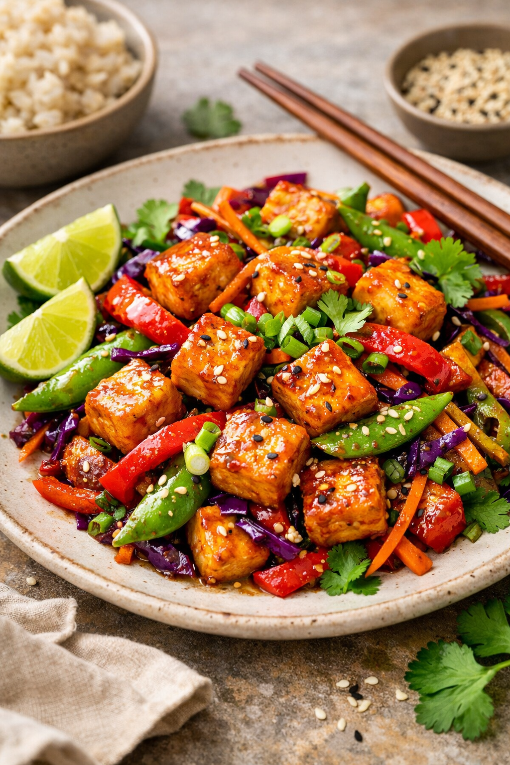 🔥 Sweet & Spicy Buckaroo Tofu Stir-Fry (Vegan + Gluten-Free)