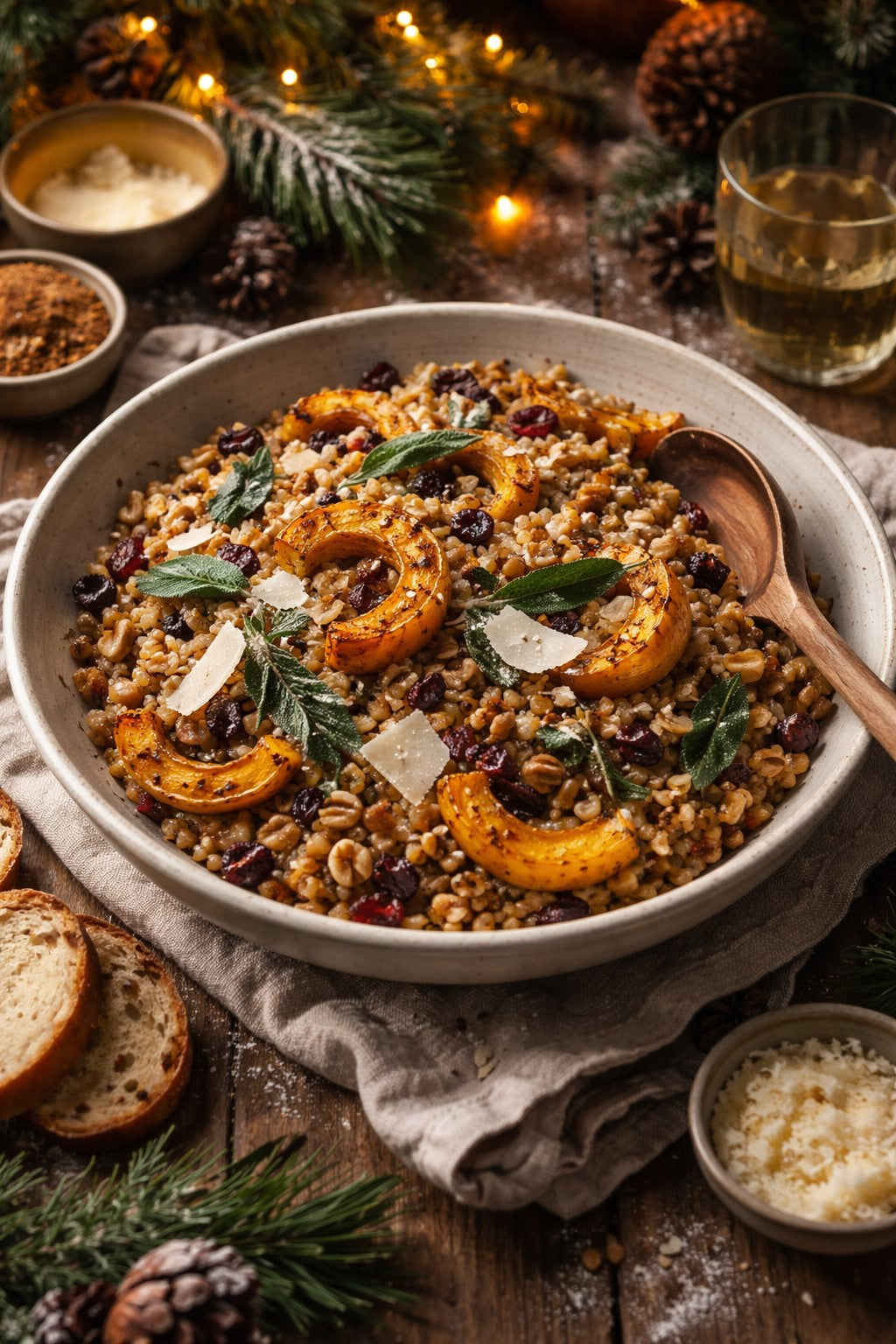 🍯🔥 Honey Aleppo Pepper–Roasted Squash & Farro with Crispy Sage and Brown Butter
