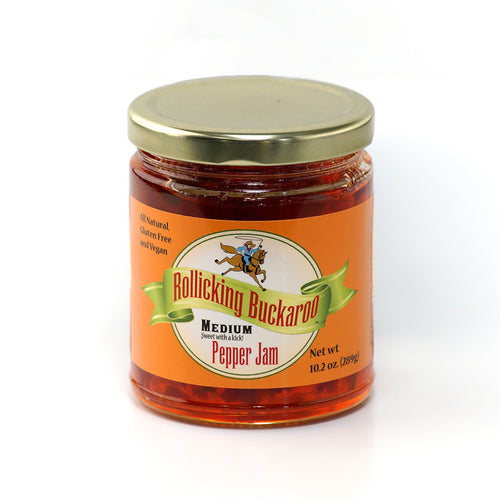 rollicking buckaroo medium pepper jam jar 