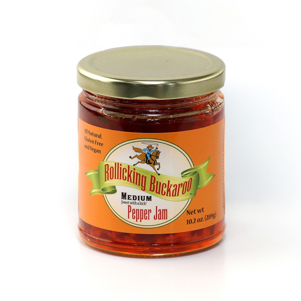 rollicking buckaroo medium pepper jam jar 
