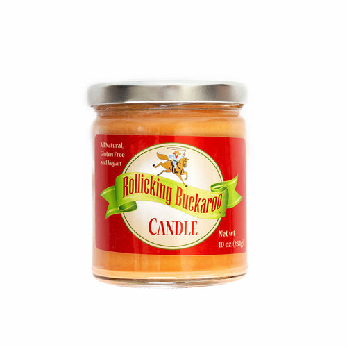 Rollicking Buckaroo candle jar 